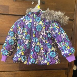 Winter Floral Toddler Coat